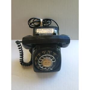 Vintage 1960s Automatic Electric Monotone Rotary Telephone Tampa Police Dept.